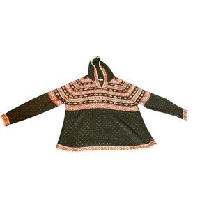 NORTHSTYLE FAIR ISLE KNIT HOODED SWEATER – SIZE 1X
